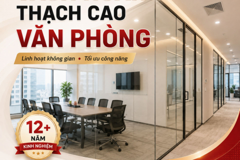 Vách Ngăn Thạch Cao Văn Phòng – Giải Pháp Thi Công Linh Hoạt Cho Doanh Nghiệp 2026