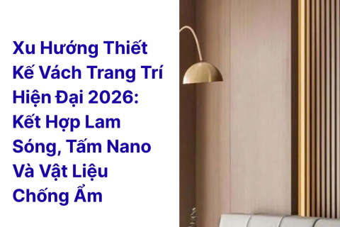 Xu hướng thiết kế vách trang trí hiện đại 2026: Kết hợp lam sóng, tấm nano và vật liệu chống ẩm