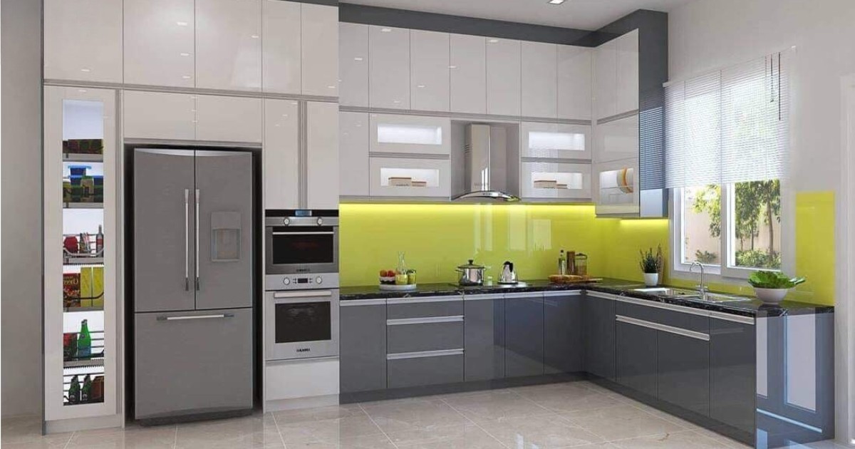 Tủ kính và khung nhôm cho bếp