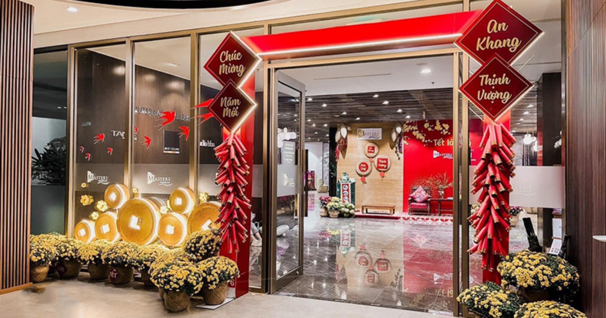 Trang trí cổng chào đón Tết cho văn phòng làm việc