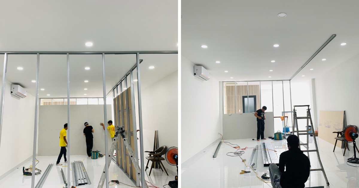 Cam kết thi công vách ngăn thạch cao tại Gia Phong