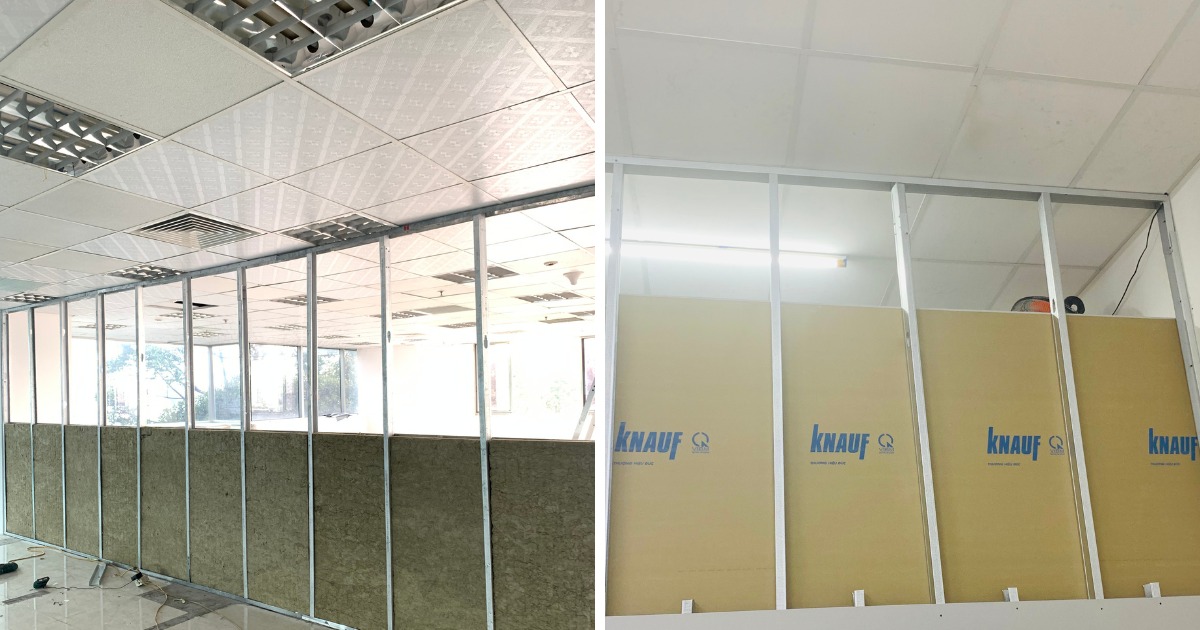 Vách ngăn thạch cao – Giải pháp tối ưu cho không gian nội thất