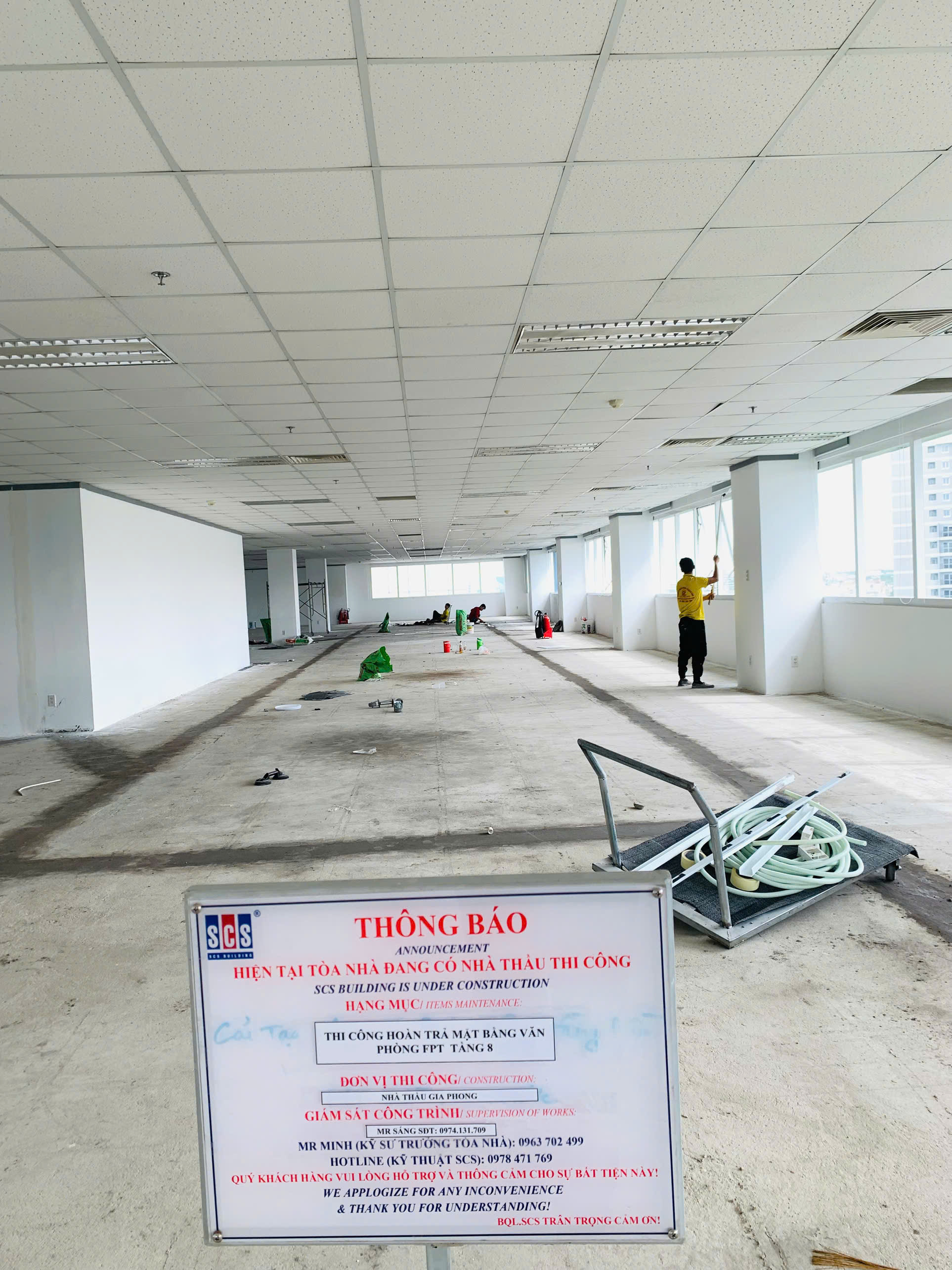 Hiện trạng tháo dỡ văn phòng FPT