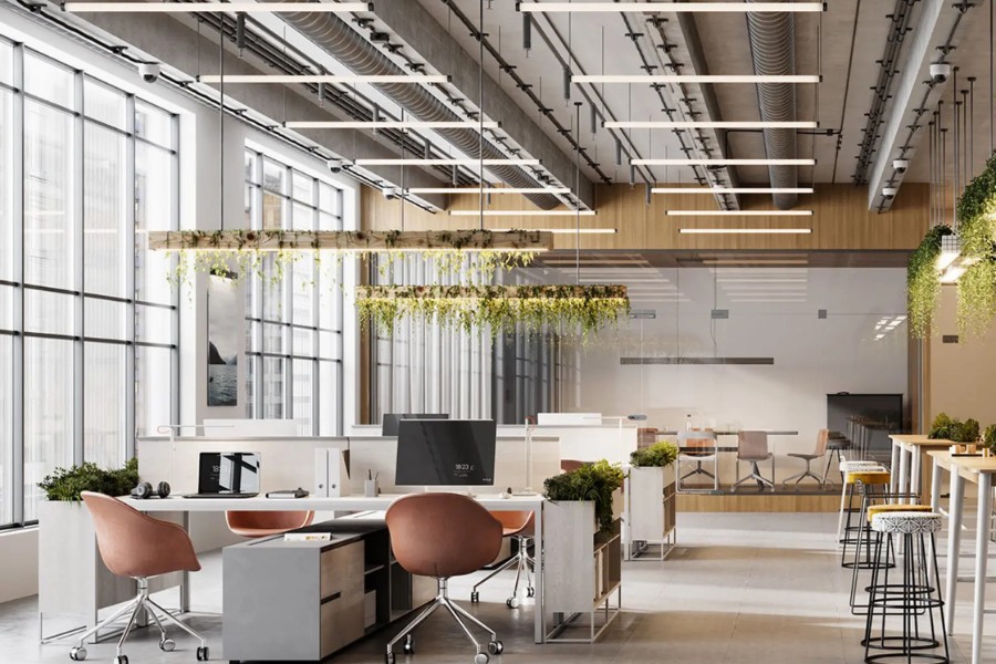 Decor văn phòng là quá trình thiết kế, sắp xếp và hoàn thiện không gian làm việc