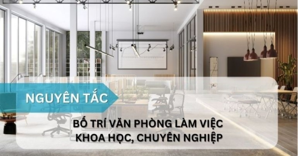 Nguyên tắc bố trí văn phòng là các quy tắc cơ bản sắp xếp không gian, nội thất