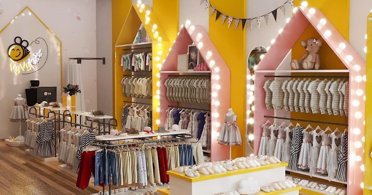 Showroom thời trang trẻ em vui nhộn