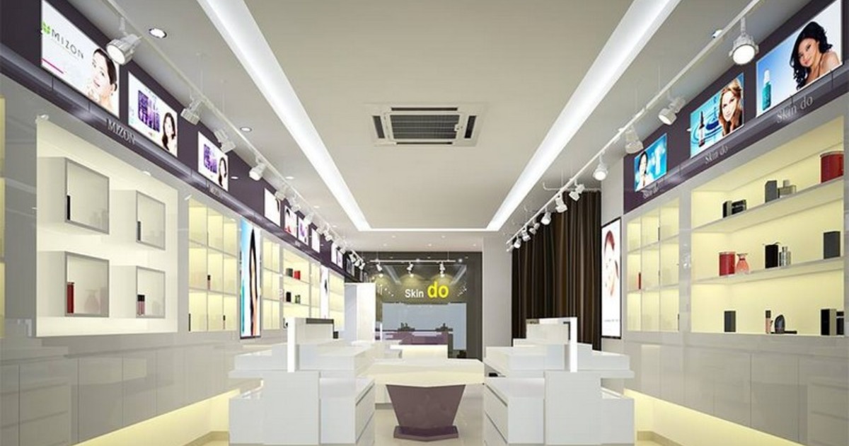 Thiết kế showroom cửa hàng điện tử với phong cách công nghệ