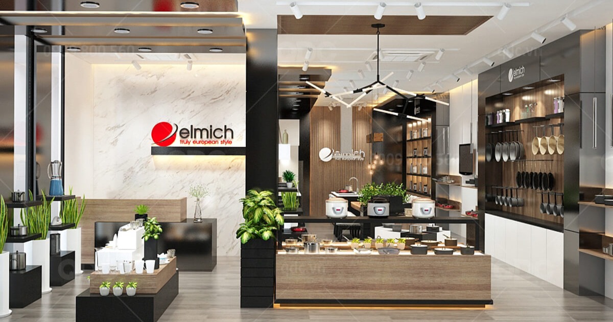 Thiết kế showroom mỹ phẩm organic với yếu tố xanh