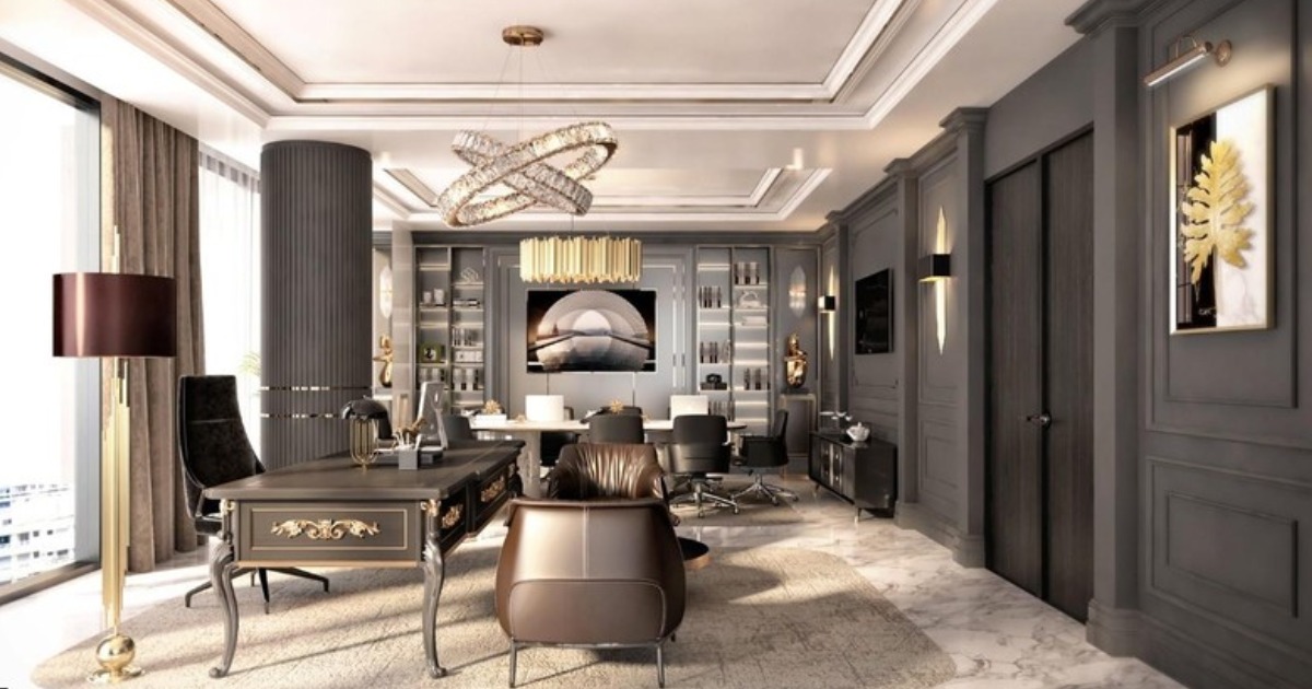 Tone màu đen-trắng-vàng gold tinh tế