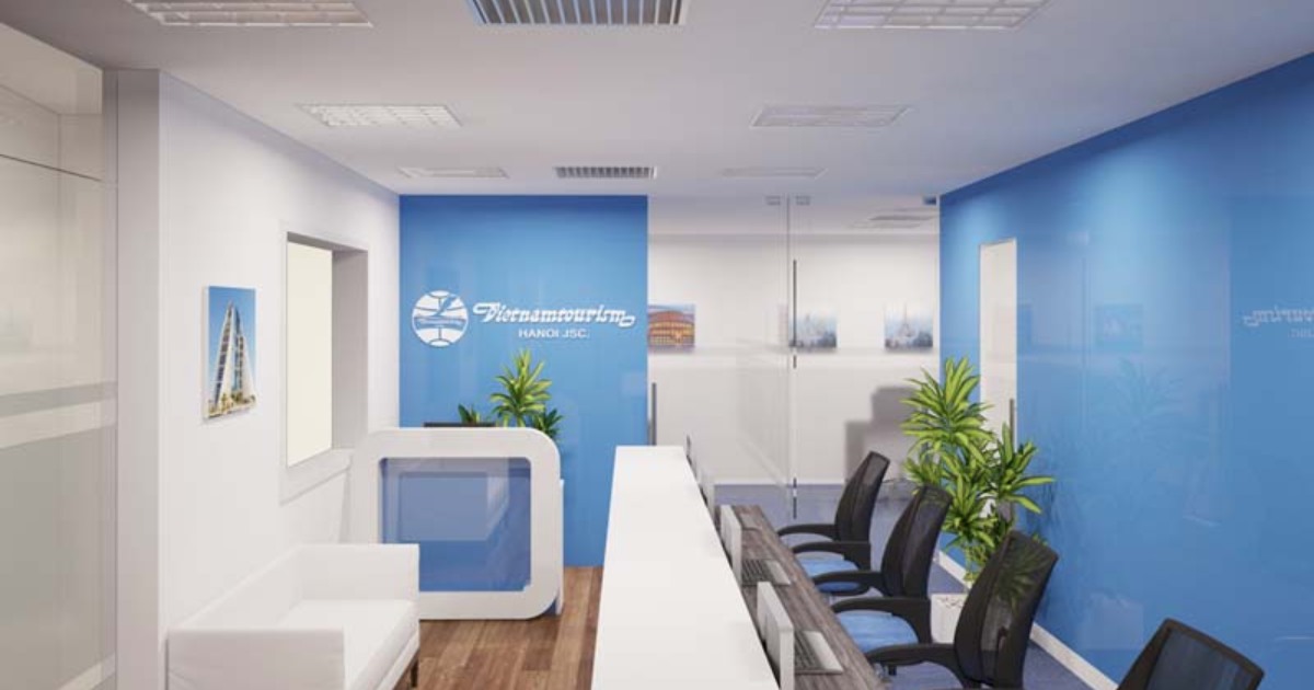 Với phong cách văn phòng ấn tượng, yếu tố bất ngờ như tường tranh 3D