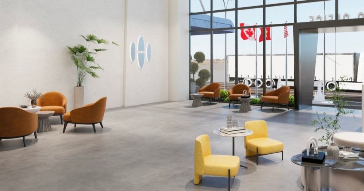 Với phong cách văn phòng đa năng, khu vực nghỉ ngơi thư giãn