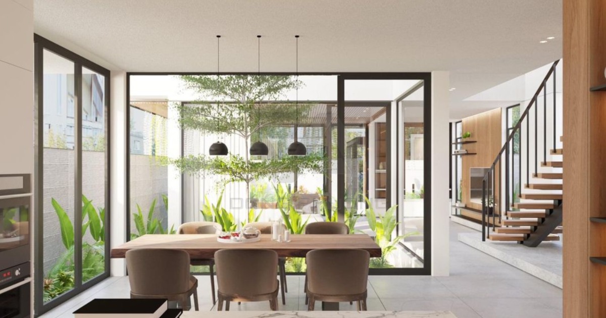 Văn phòng mở 50m² với bàn module