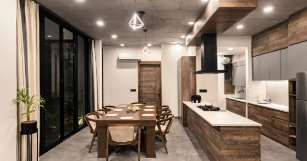 Sử dụng gỗ tối màu, tông đất tạo cảm giác ấm áp