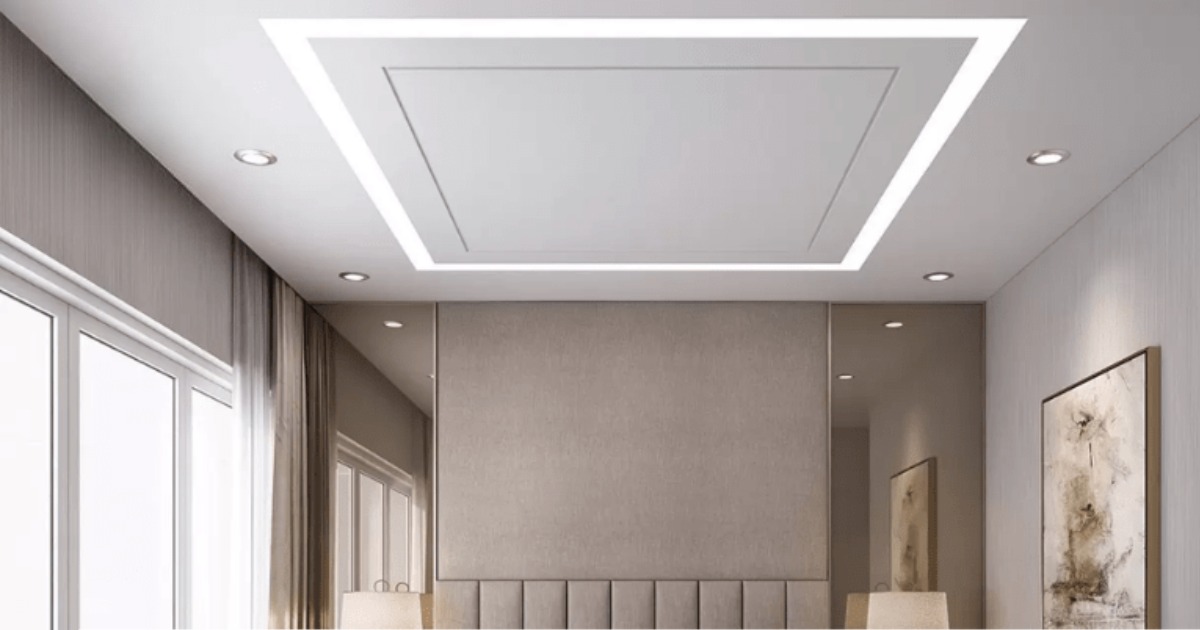 Trần nhựa đơn sắc trắng tinh tế