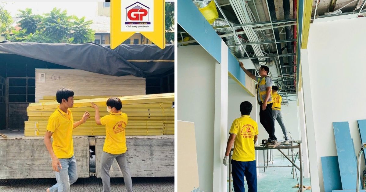 Cam kết thi công vách ngăn thạch cao tại Gia Phong