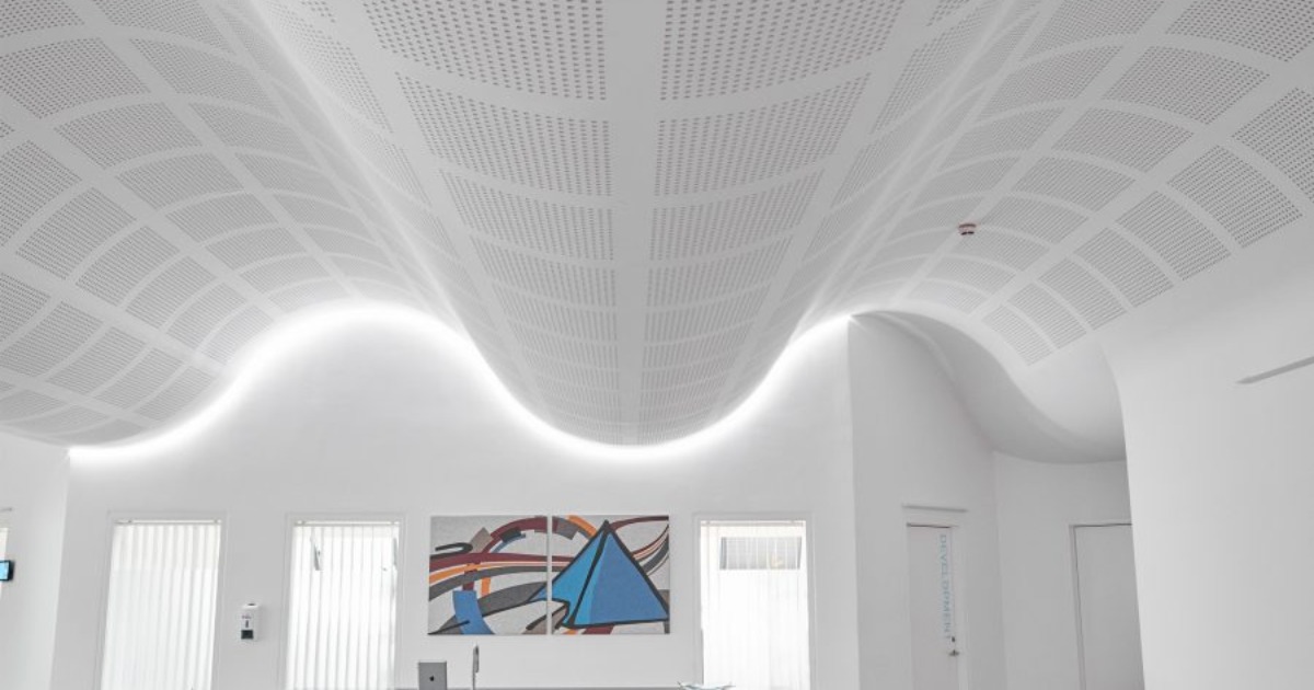 La phông thạch cao là loại trần giả được hình thành từ các tấm thạch cao 