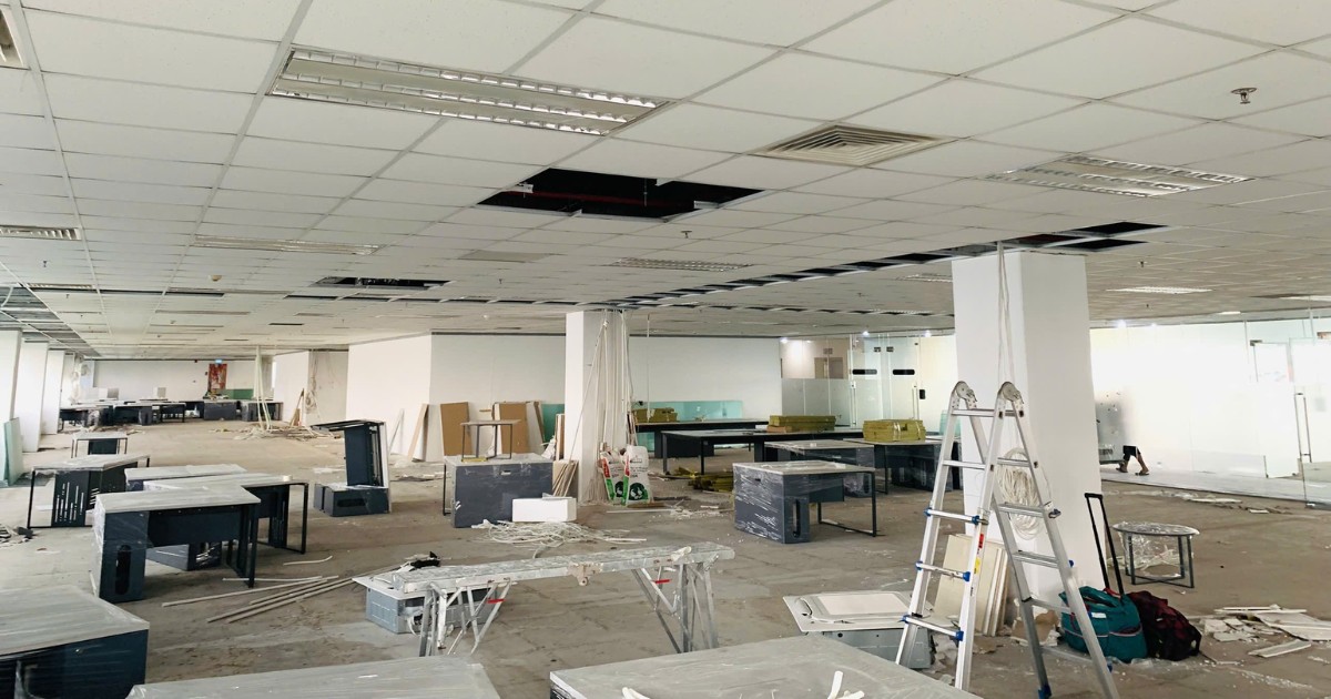 Quy trình thi công dịch vụ sửa chữa văn phòng