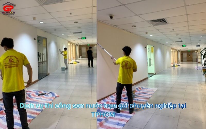 Tường nhà bong tróc xuống cấp cần thi công sơn nước lại