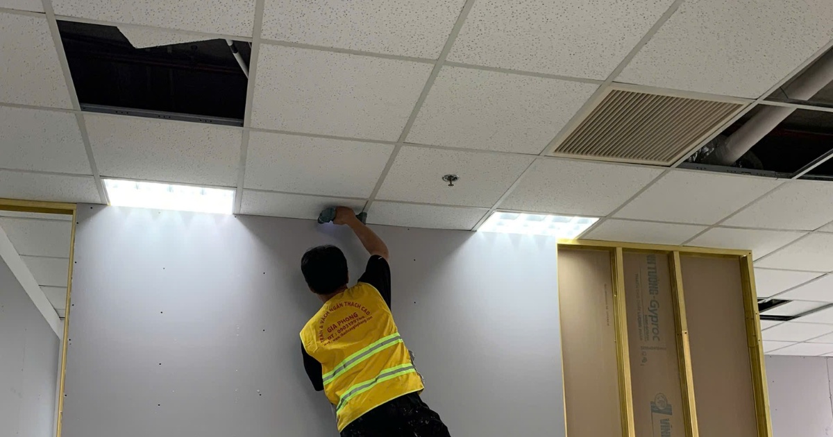 Thi công trần thạch cao