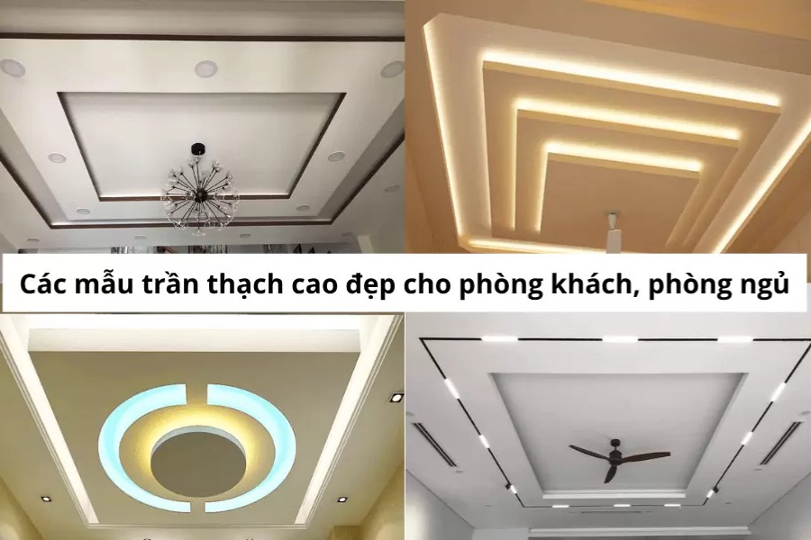 Các loại trần thạch cao phổ biến hiện nay