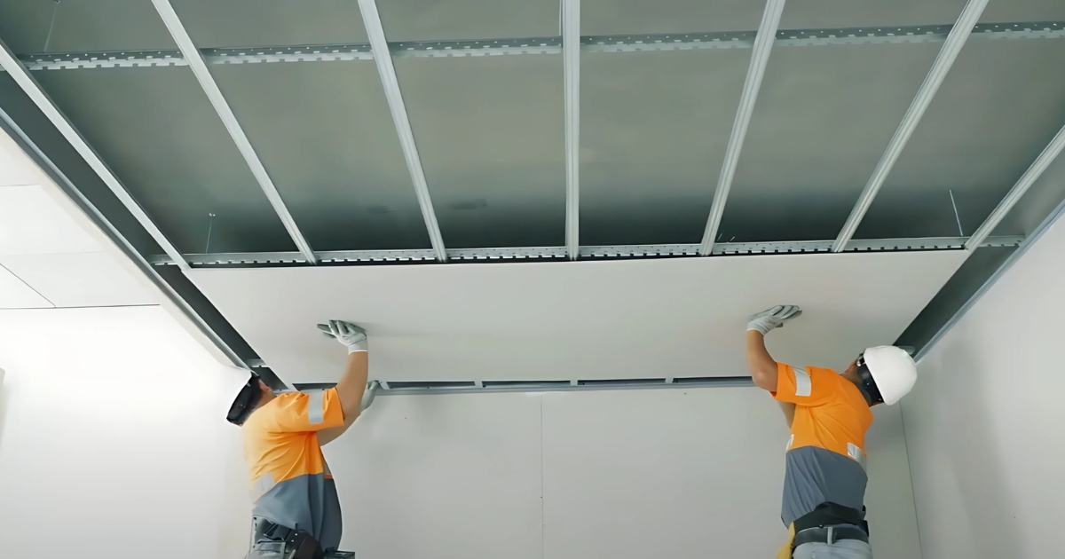 Trần thạch cao là hệ thống trần giả được chế tạo từ các tấm thạch cao nguyên chất