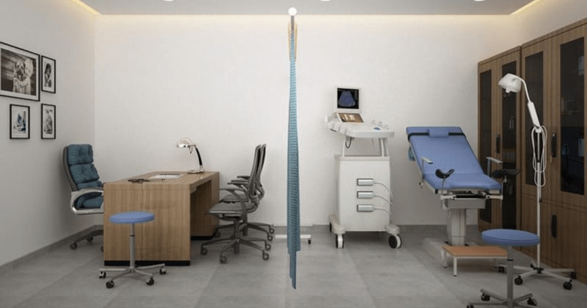 Thiết kế phòng khám nội khoa tối giản với công nghệ thông minh