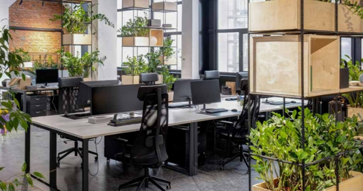 Mẫu 1: Thiết kế văn phòng xanh hiện đại