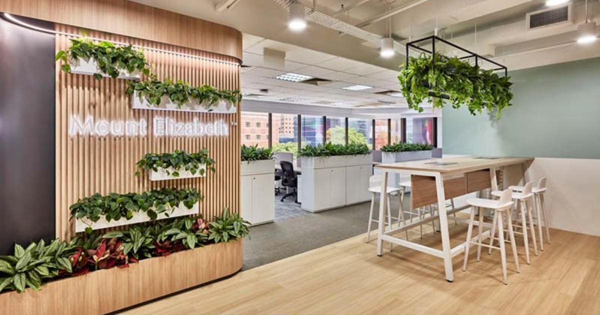 Mẫu thiết kế văn phòng xanh nhỏ