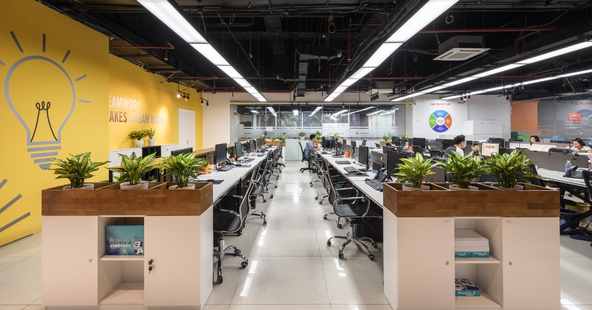 Văn phòng mở đa năng có tum 