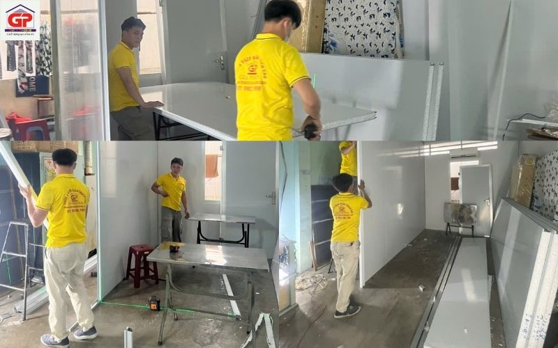 Thi công vách ngăn panel tại Gia Phong
