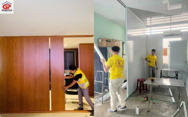 Xây Dựng Gia Phong thi công vách ngăn nhựa chuyên nghiệp