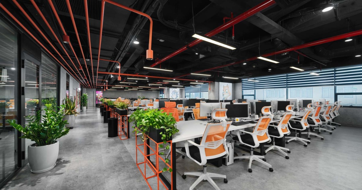 Ý tưởng 6: Industrial lộ gạch, khung kính đen