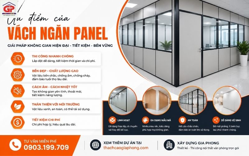 Ưu điểm của vách ngăn panel trong xây dựng hiện đại