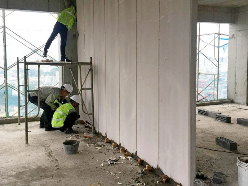 Mẫu vách ngăn bê tông nhẹ thay tường gạch