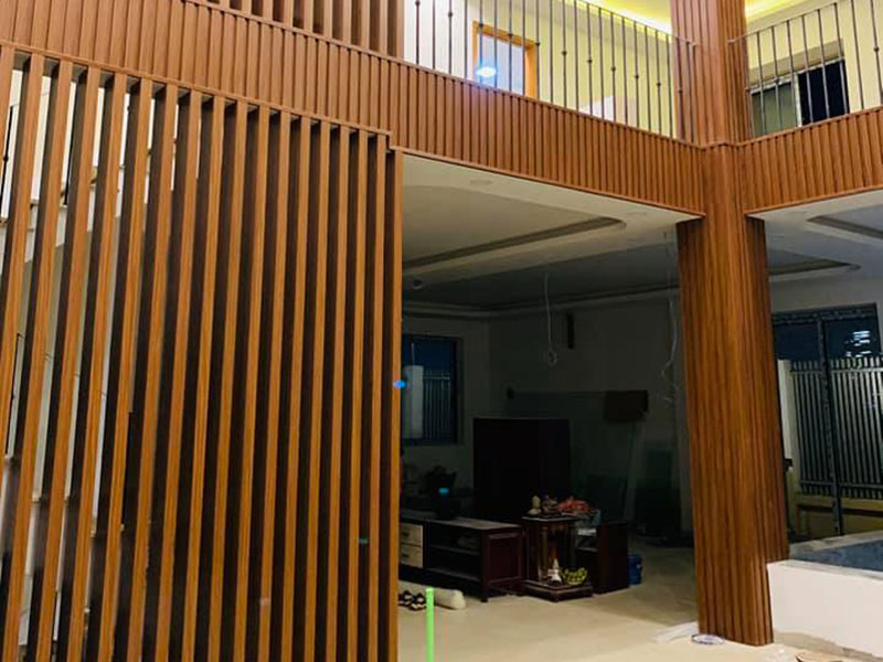 Mẫu vách ngăn gỗ nhựa đẹp tinh tế