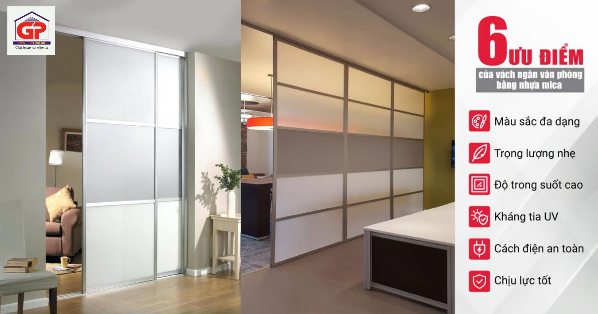 Ưu điểm vách ngăn phòng bằng nhựa 