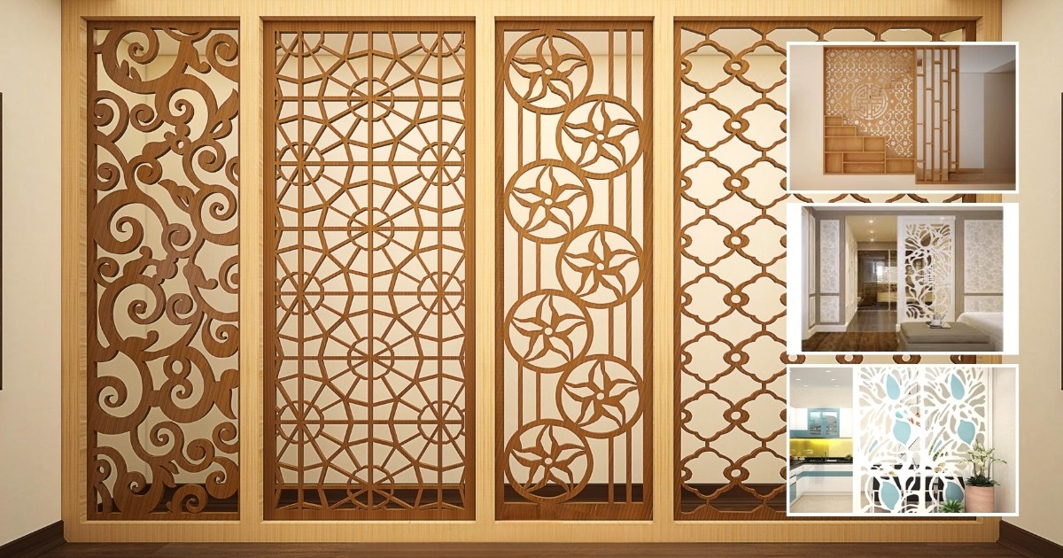 Vách ngăn CNC đục hoa văn
