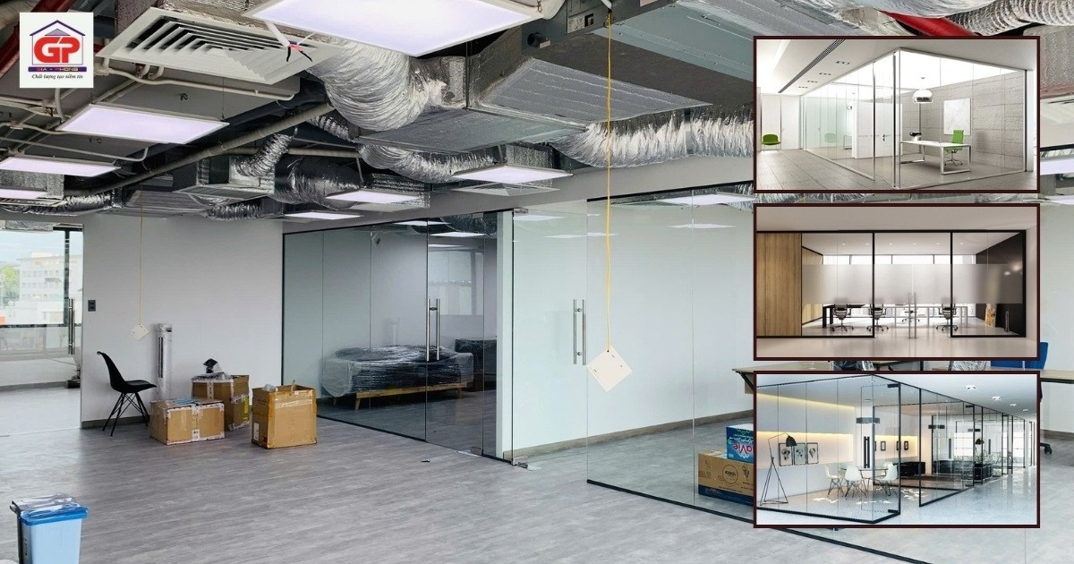 Vách ngăn kính nhôm cường lực