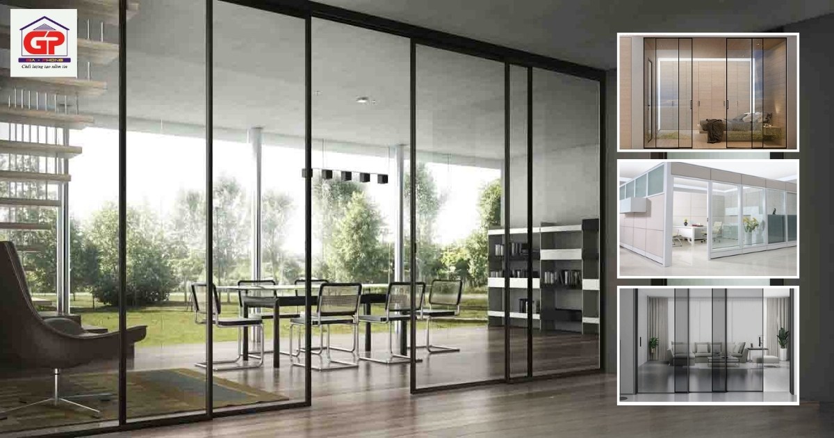 Vách ngăn nhôm kính mờ