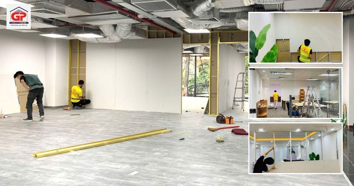 Vách ngăn văn phòng là những tấm phân chia linh hoạt