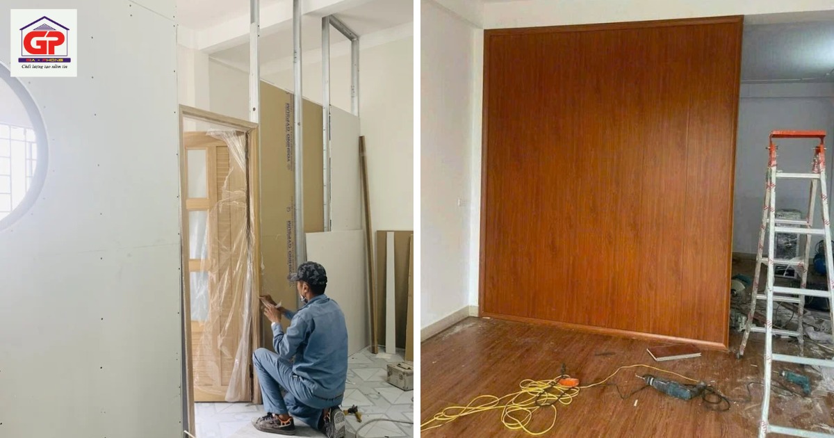 Hướng dẫn thi công vách ngăn nhựa 2 mặt