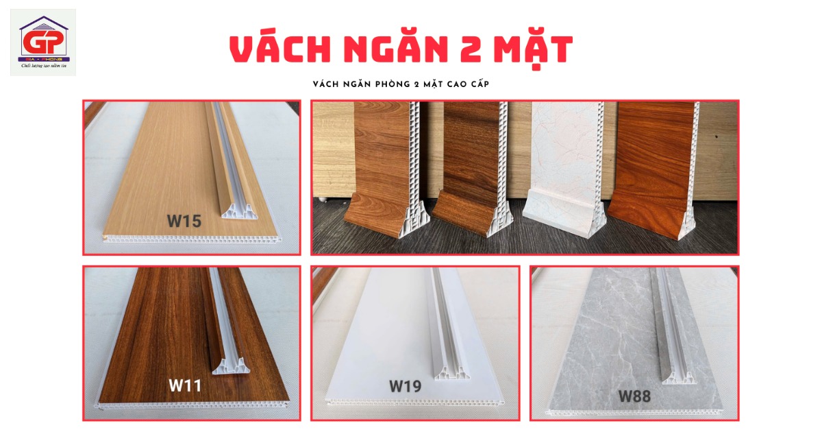 Vách ngăn nhựa 2 mặt là tấm vật liệu nội thất hiện đại được thiết kế đồng bộ cả hai mặt