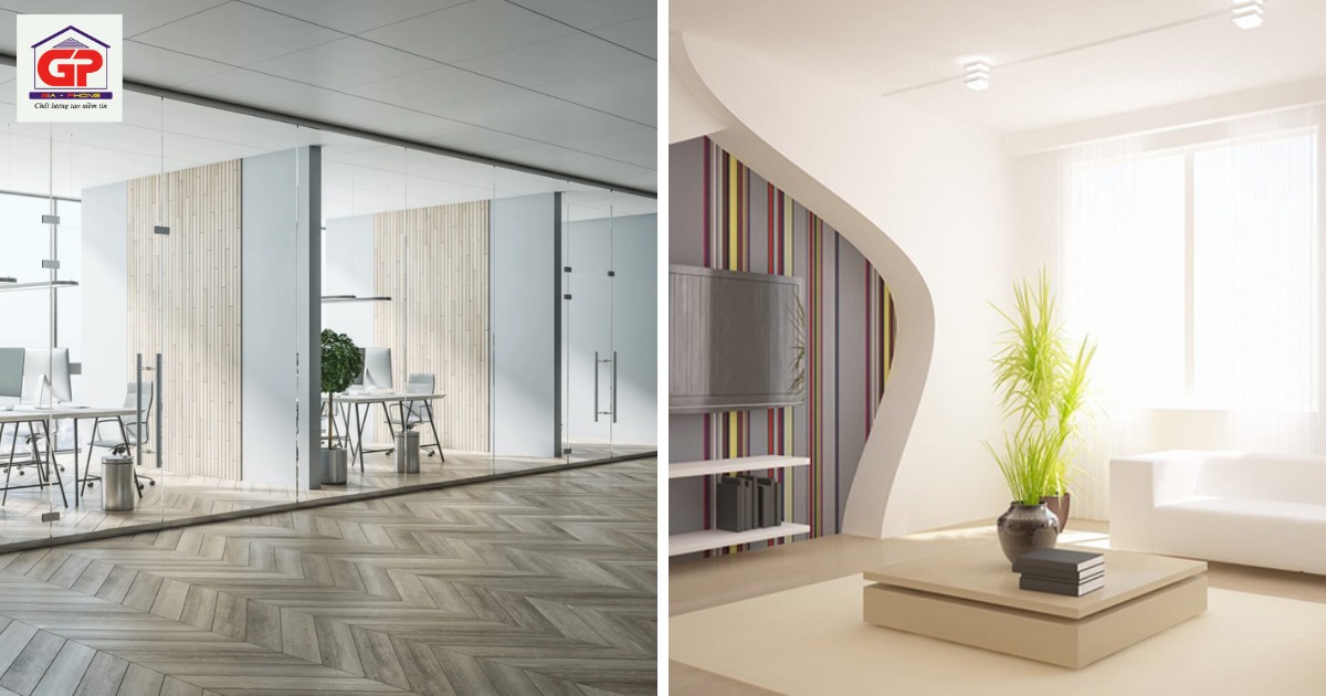 Vách ngăn thạch cao 2 mặt là loại vách ngăn có thể sử dụng cả hai mặt 