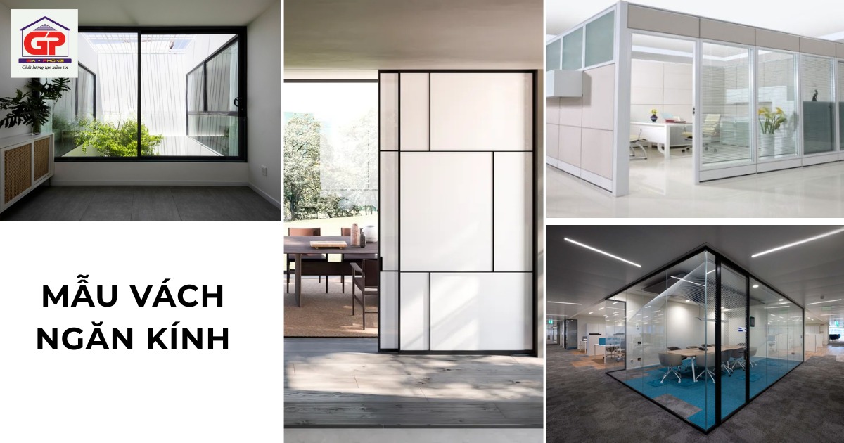 Các ý tưởng vách ngăn bằng kính và kim loại