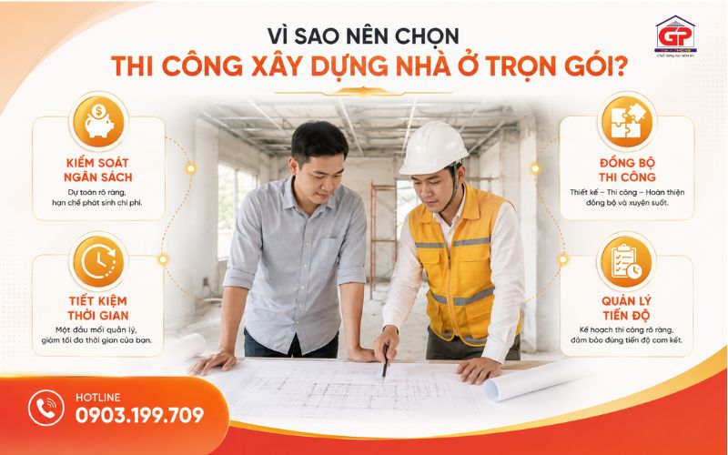 Lợi ích khi thi công xây dựng nhà ở trọn gói