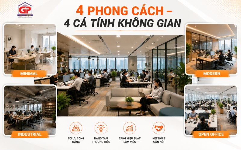 Xu hướng thiết kế nội thất văn phòng phù hợp không gian làm việc