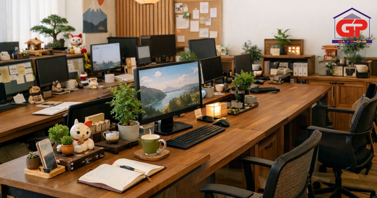 Cách decor bàn làm việc văn phòng theo phong cách Hàn - Nhật độc đáo