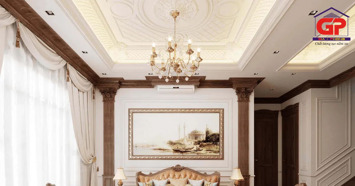 Chọn trần thạch cao tân cổ điển để trang trí sẽ khiến cho không gian sống của bạn thêm ấn tượng, sang trọng