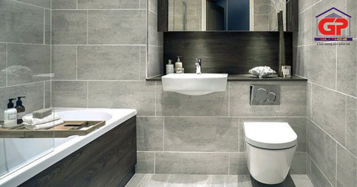 Decor phòng tắm vừa gọn vừa sạch vừa sang