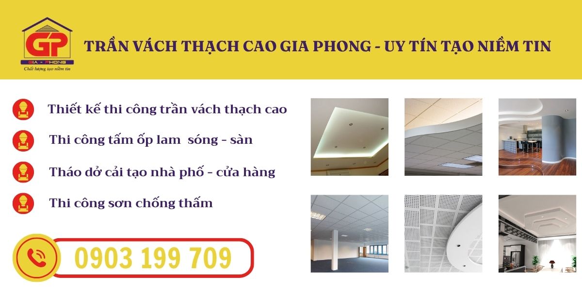 Gia Phong - đơn vị thi công vách ngăn thạch cao 1 mặt uy tín ở TPHCM